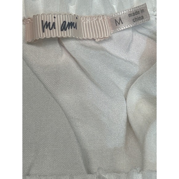 Miami Textured Dot Off The Shoulder Blouse White Sheer Sleeve Size M - Picture 2 of 10